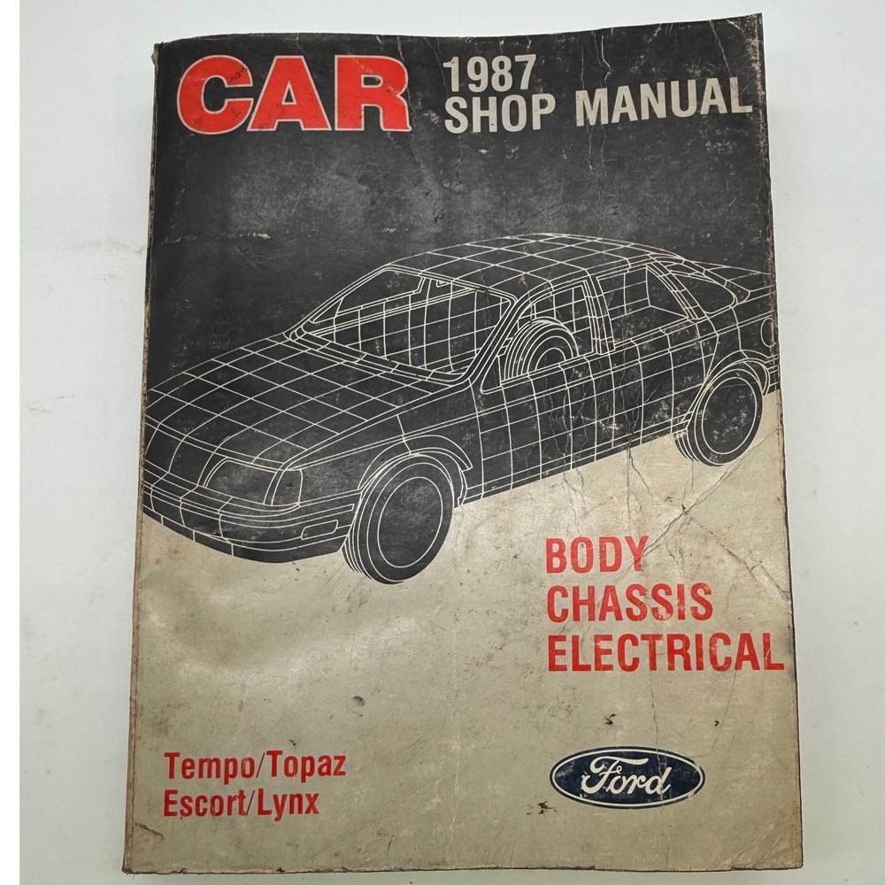 1987 Ford Tempo Topaz Escort Lynx EXP Shop Manual Body Chassis Electrical Repair